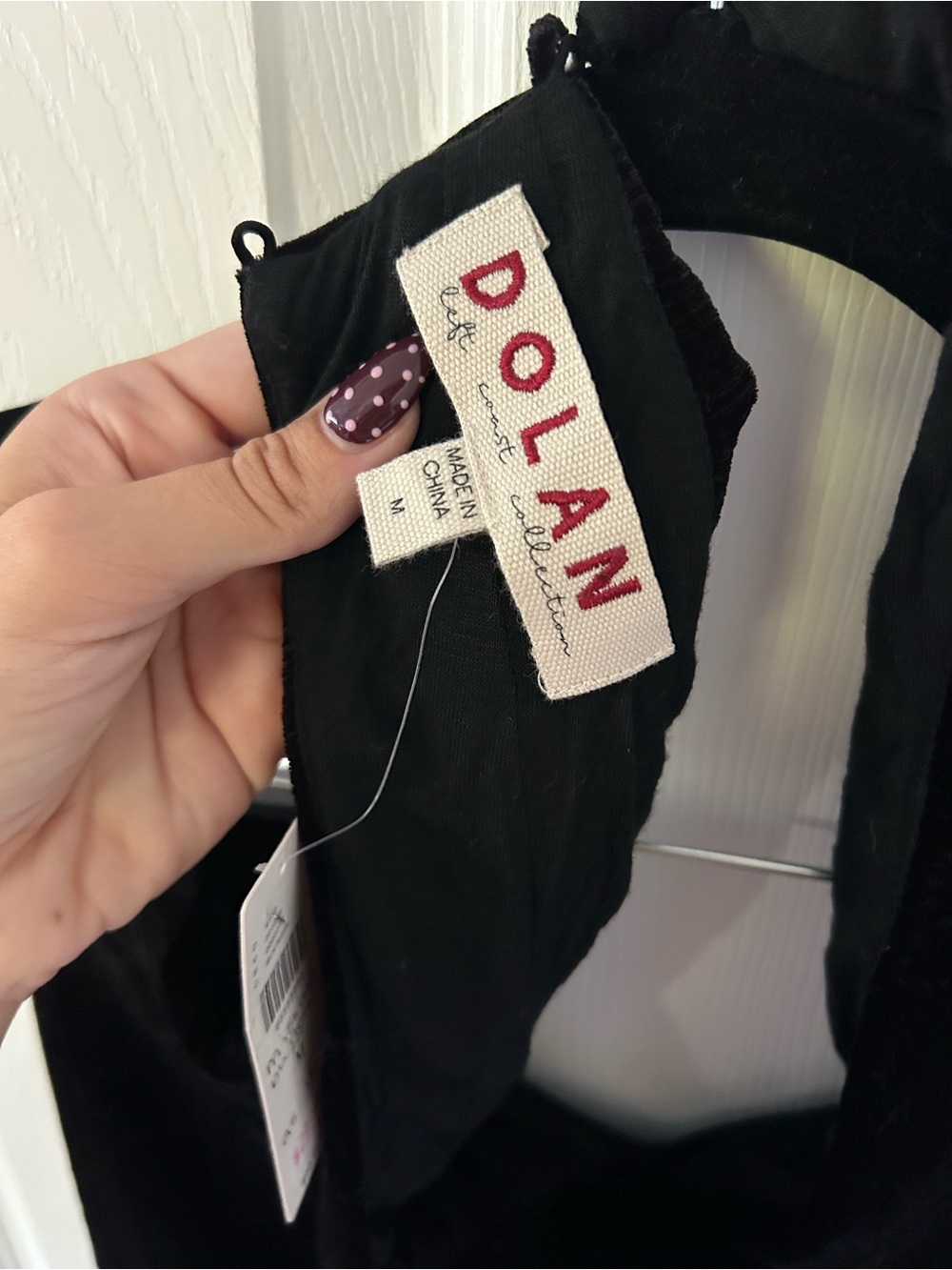 NWT with flaw Anthropologie Dolan Black Velvet Halter Top Size Medium - Picture 12 of 13